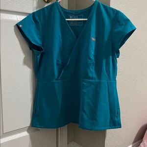 Figs Women's Vibrant Blue Scrub Top